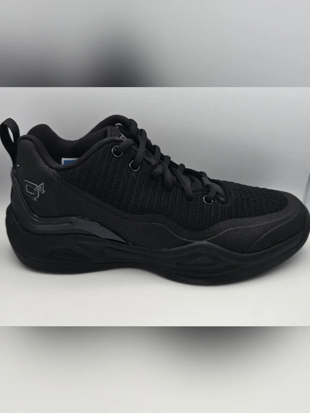 Men's Q4  Matte Black 495 LO Athletic Sneakers - Mens 6 Womens 7.5